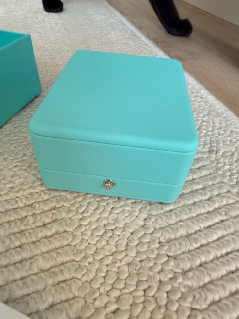 Tiffany & Co. Turquoise Leather Jewelry Box